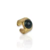 Anillo big black dorado