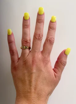 Anillo bolitas dorado