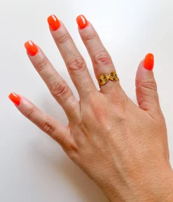 Anillo cadena dorado