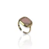Anillo cuadrado rosa