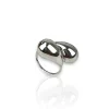 Anillo doble gota plateado