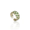 Anillo espiga doble verde