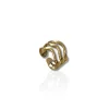 Anillo ondulado dorado