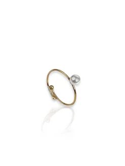 Anillo perla dorado