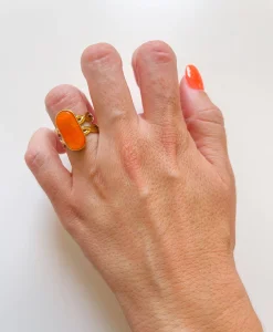 Anillo piedra ovalada