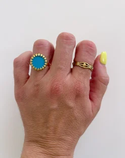 Anillo redondo azul