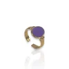 Anillo óvalo lila