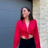 Blusa lazada raso roja