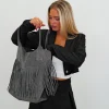 Bolso ante flecos gris
