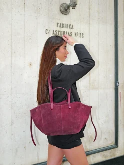 Bolso ante shopper burdeos