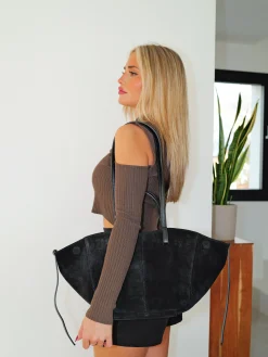 Bolso ante shopper negro