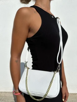 Bolso cadenas shoulder blanco