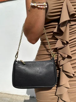 Bolso cadenas shoulder negro