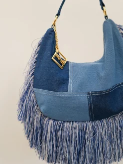 Bolso flecos denim