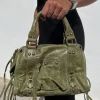 Bolso hebillas piel mate caqui