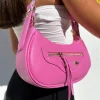 Bolso hombro baguette rosa