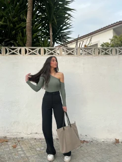 Bolso maxi nylon beige