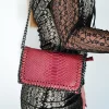 Bolso midi piel burdeos