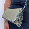 Bolso midi piel caqui
