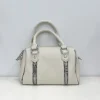 Bolso mini cremalleras beige