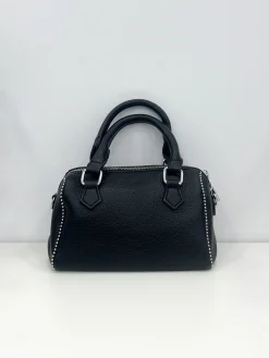 Bolso mini cremalleras negro