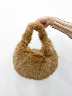 Bolso pelo taupe