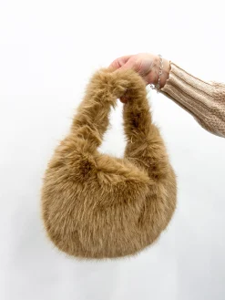 Bolso pelo taupe