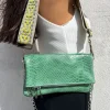 Bolso piel cadenas coco verde
