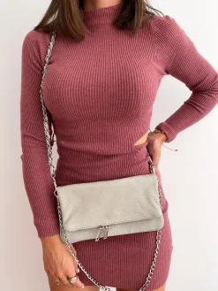 Bolso piel cadenas hielo