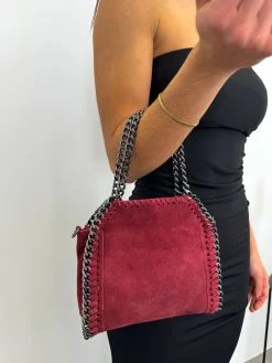 Bolso pocket bag ante burdeos