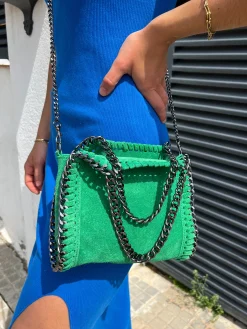 Bolso pocket bag ante verde