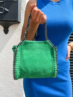 Bolso pocket bag ante verde