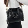 Bolso pocket bag brillo negro