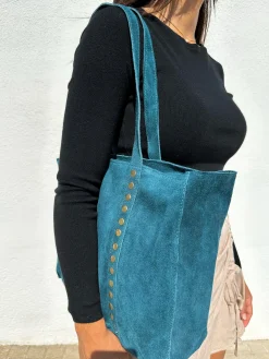 Bolso tachas maxi petroleo