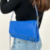 Bolso vegano cadenas azul