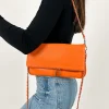 Bolso vegano cadenas naranja