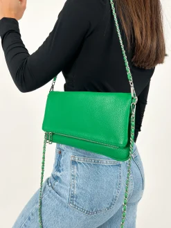 Bolso vegano cadenas verde