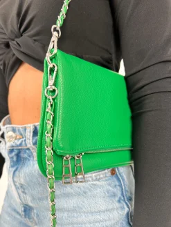 Bolso vegano cadenas verde