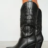 Bota alta cowboy negro