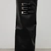 Bota tacón lisa hebillas negra