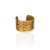 Brazalete efecto picado dorado