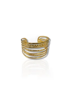 Brazalete entrelazado dorado