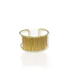 Brazalete hilos trenzados dorado