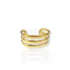 Brazalete tres aros dorado