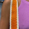 Cadena doble espiga naranja