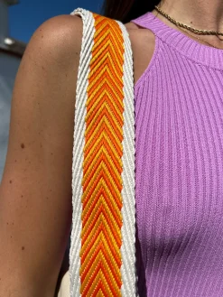Cadena doble espiga naranja