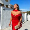 Chal capa gasa roja