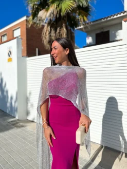 Chal efecto metalizado plata