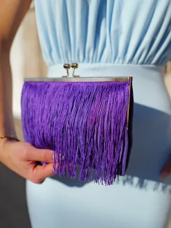 Clutch ante flecos morado