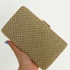 Clutch brillos dorado efecto
